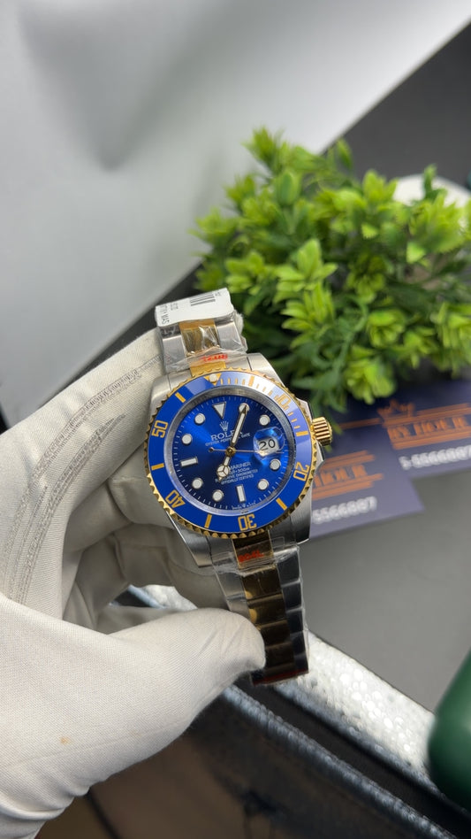 Silver two tone with blue dial 🔥