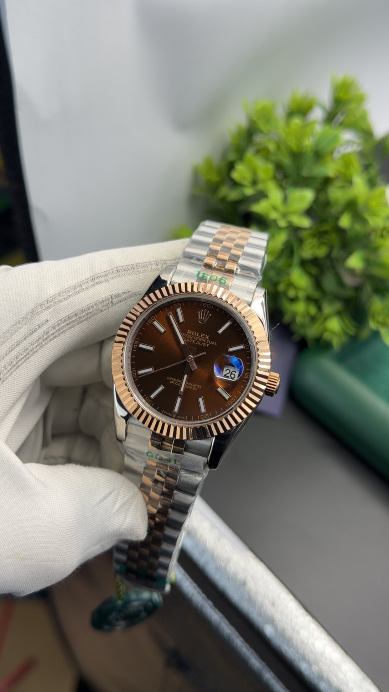 Rose Gold two tone with Chocolate dial🔥
