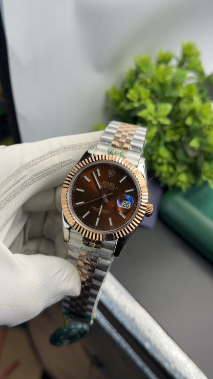 Rose Gold two tone with Chocolate dial🔥