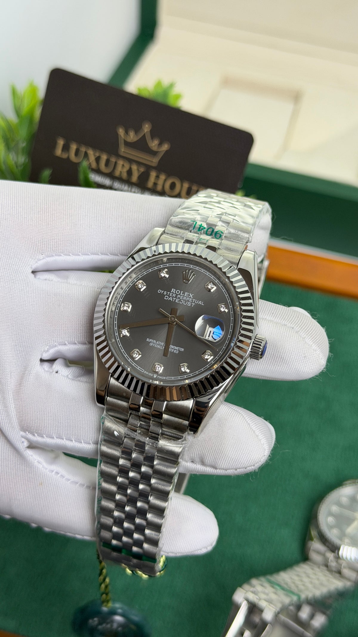 Silver with Grey Dial.