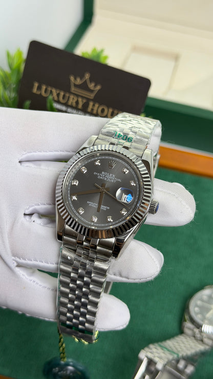 Silver with Grey Dial.