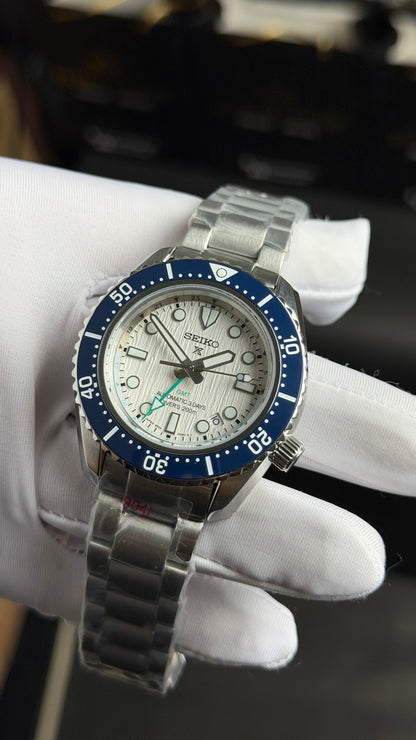 Silver with White Dial.