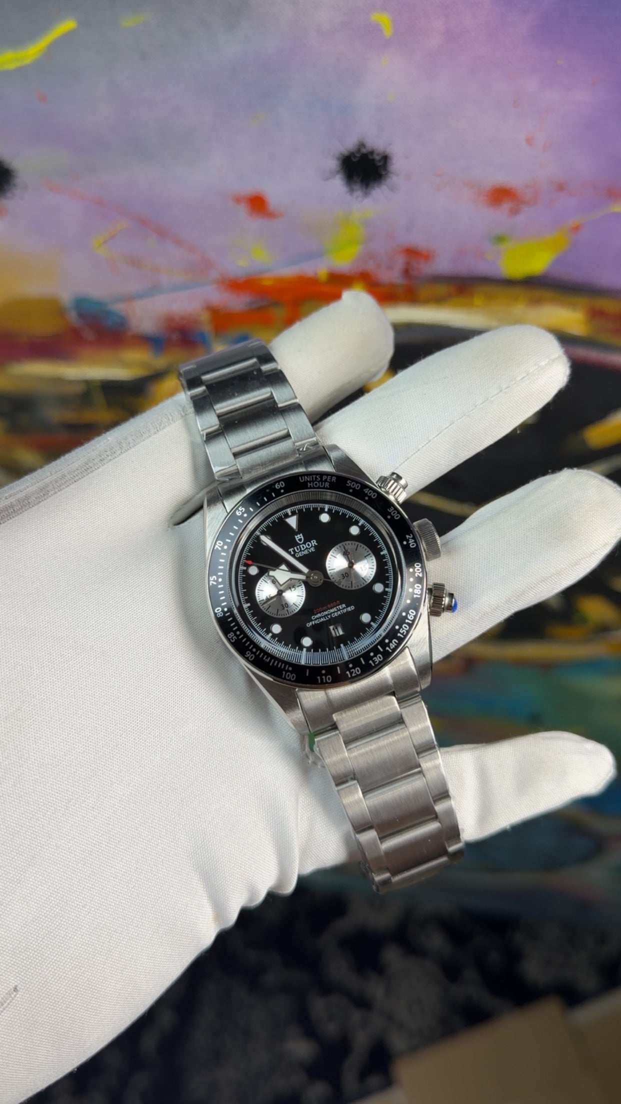 Silver with black dial🔥