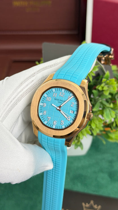 Rose Gold with Tiffany Dial.