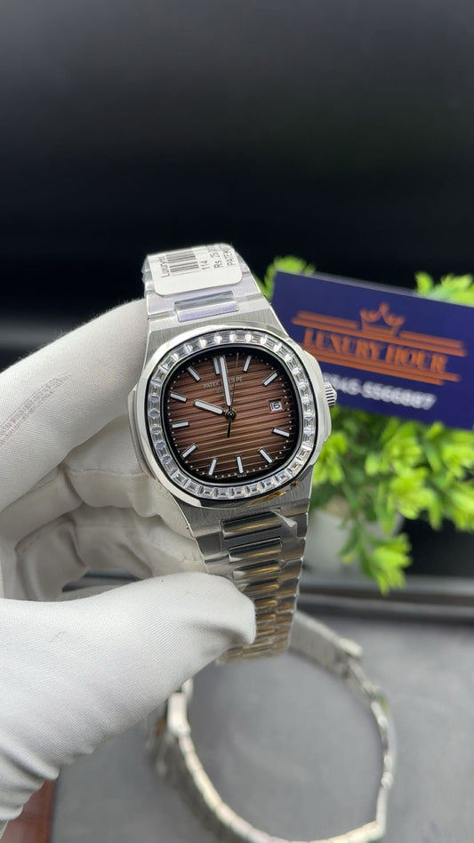 Silver with brown dial(zarcon bezel)
