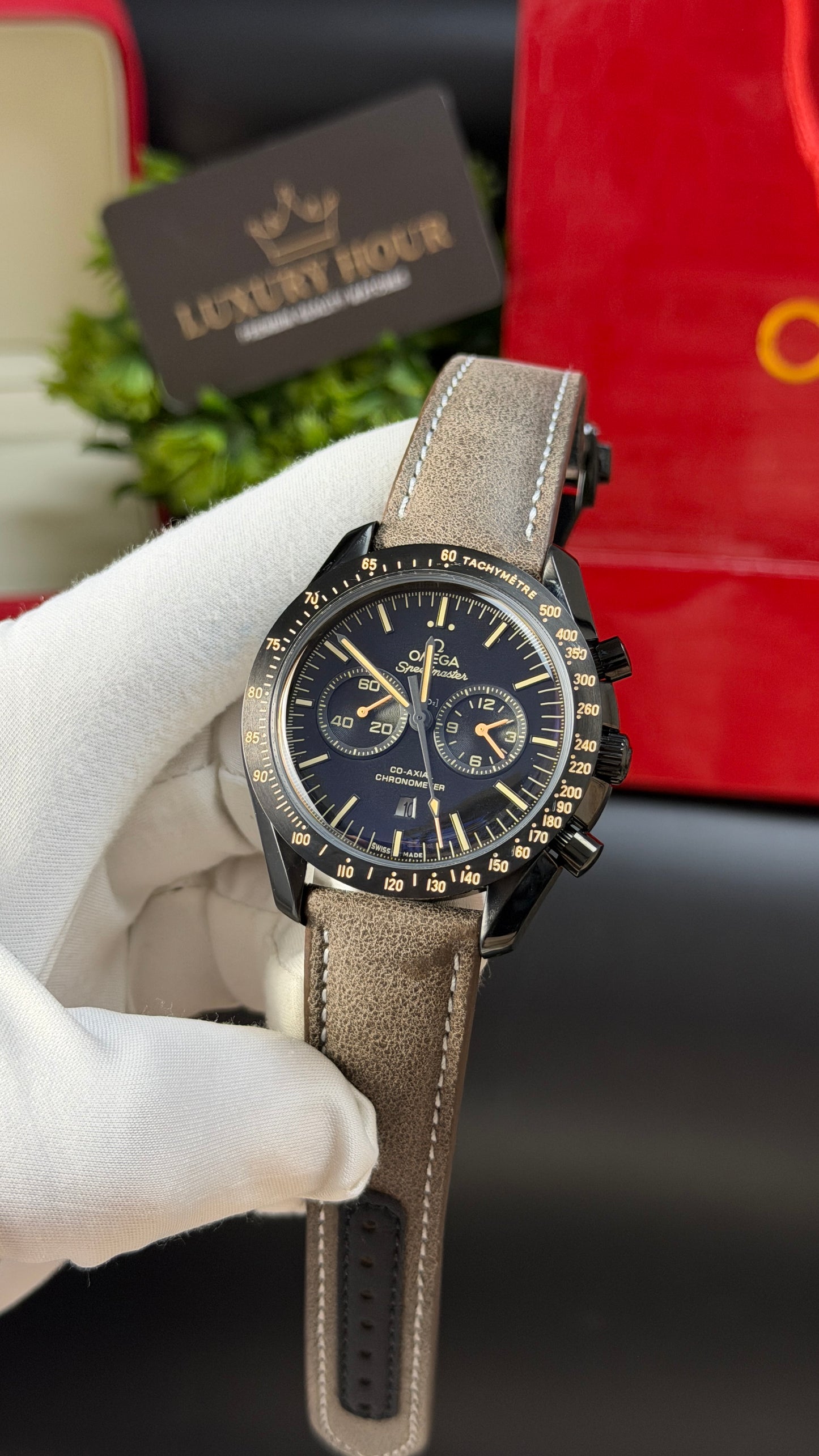 Black with Brown Strap.