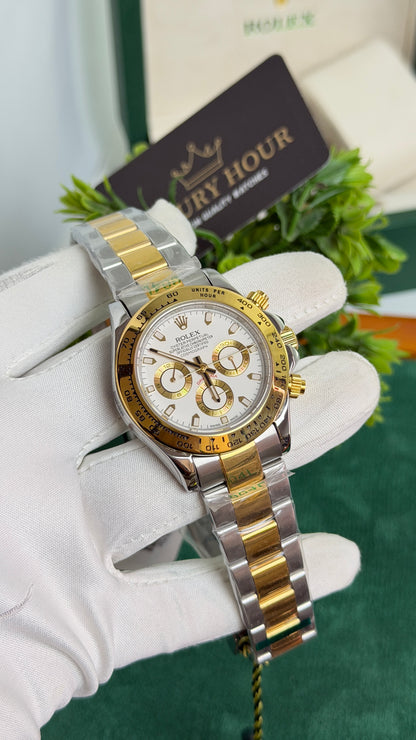Yellow Gold Two Tone with White Dial🔥