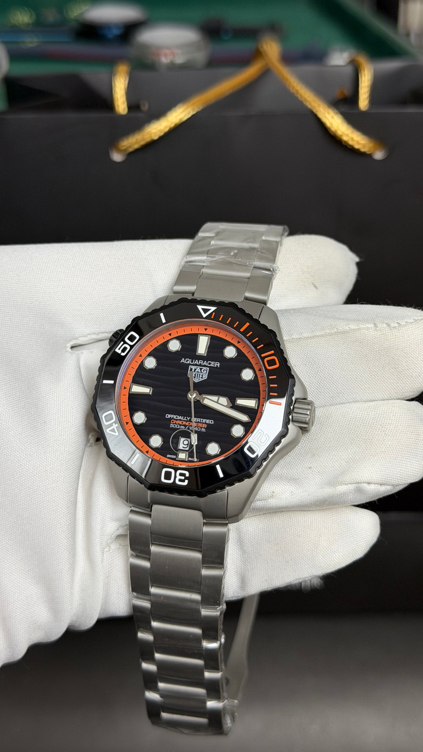Silver with Black Dial.