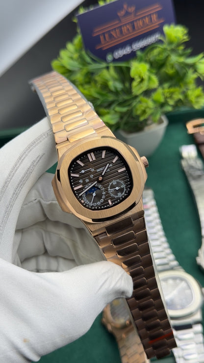 Rose Gold with chocolate dial