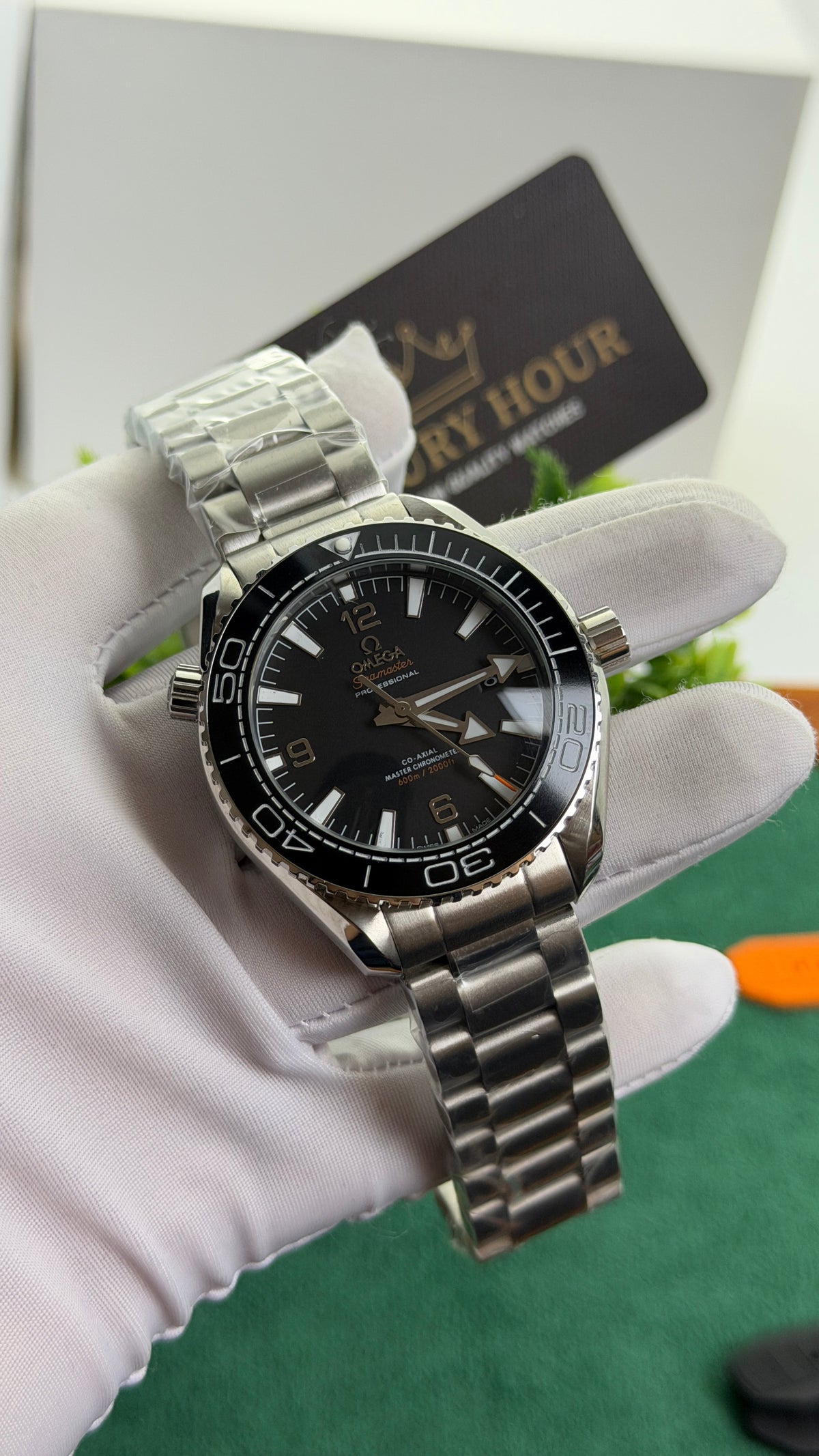 Silver with Black Dial.