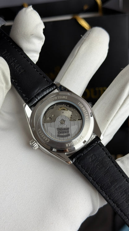 Silver with Black Dial.