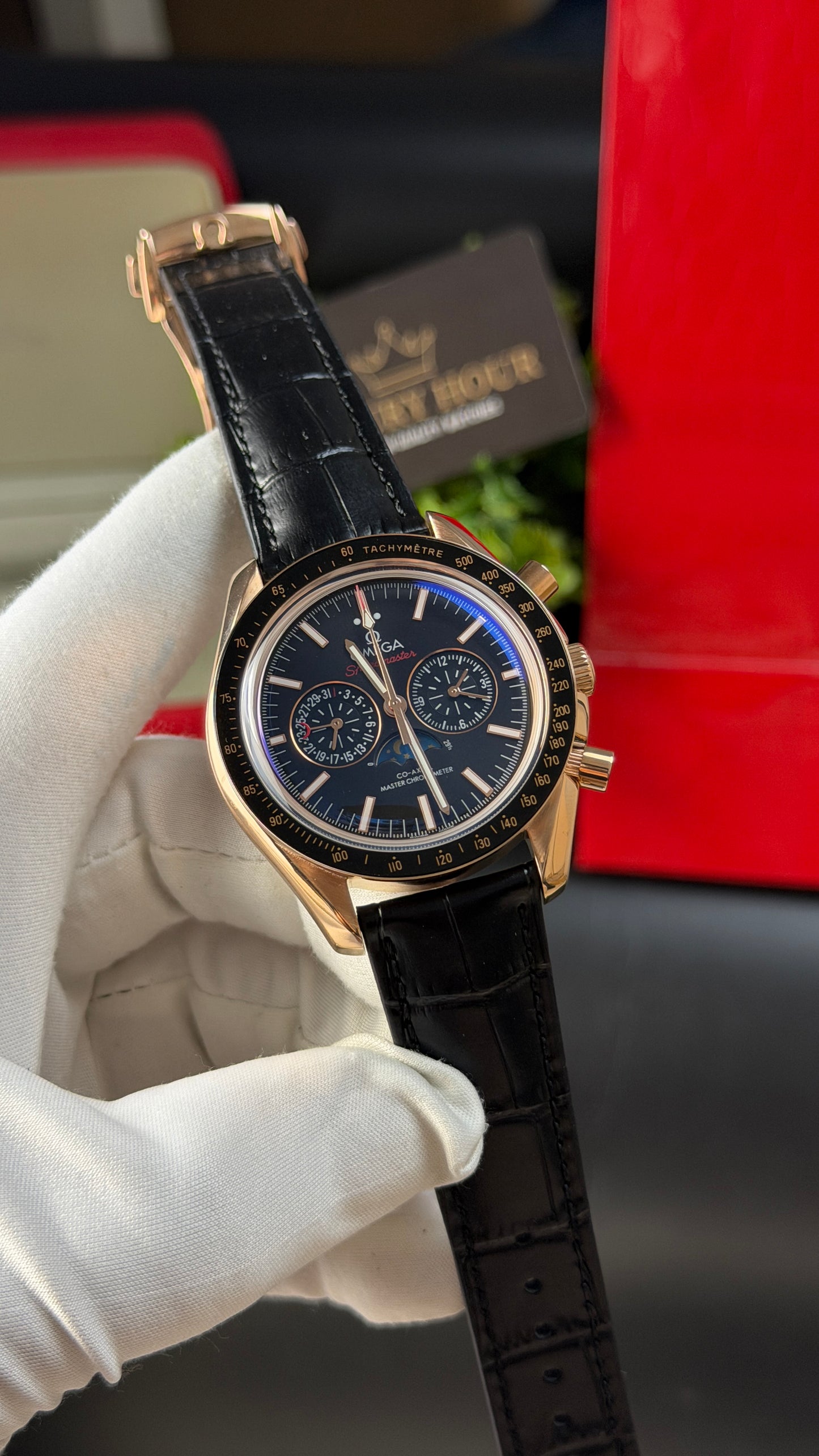 Rose Gold with Ocean Dial.