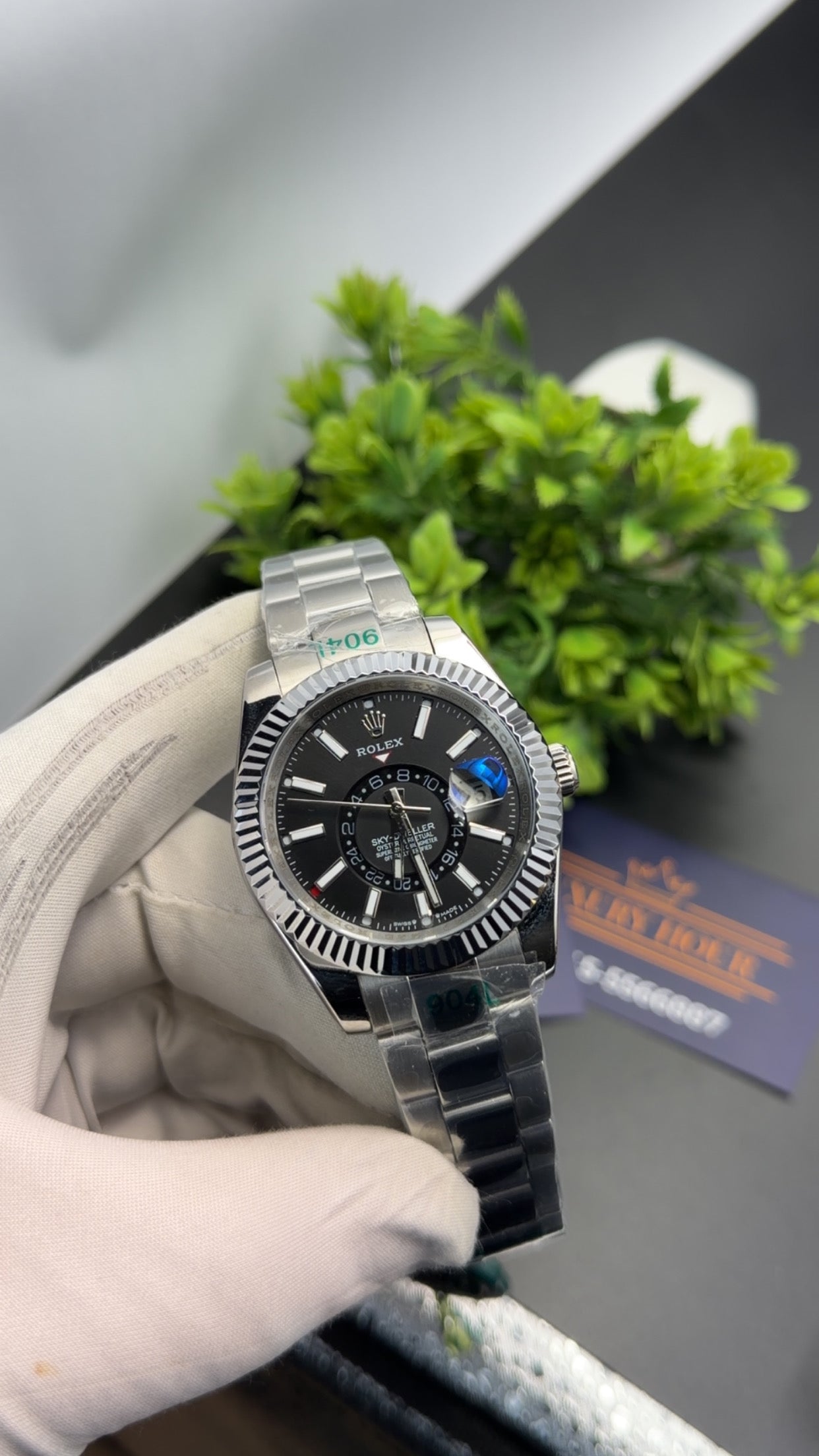 Silver with Black dial🔥