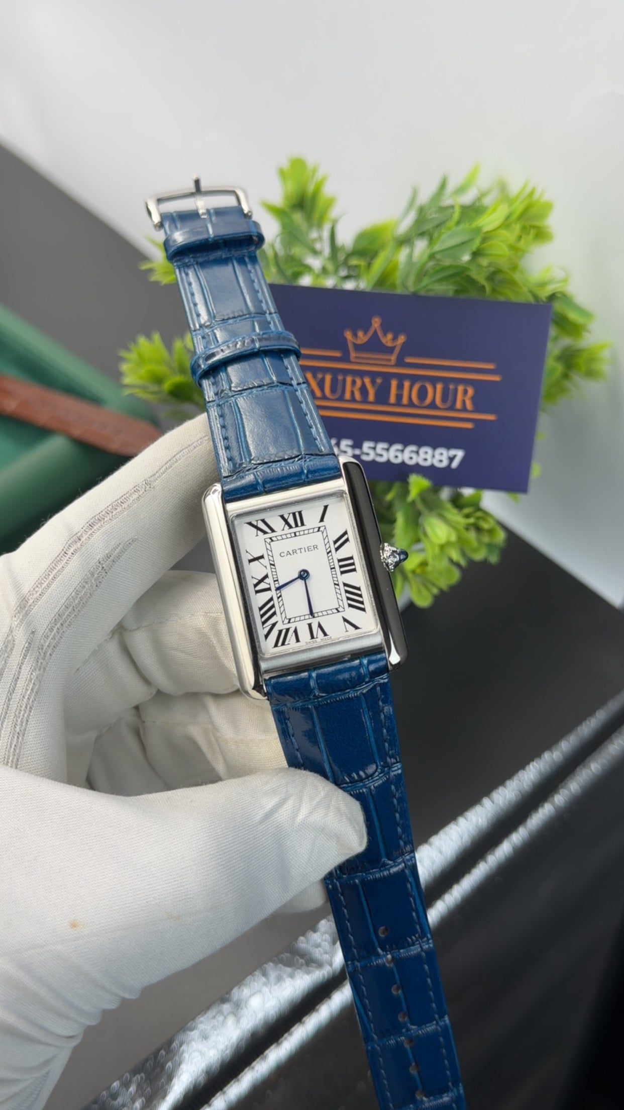 Silver with blue strap🔥