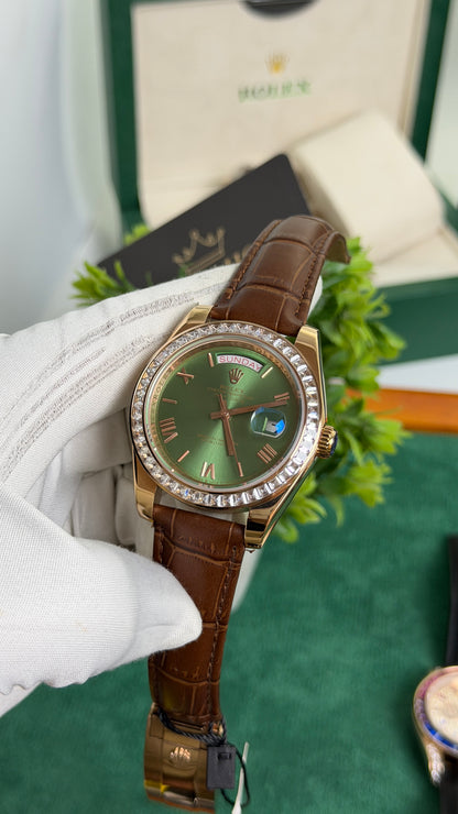 Rose Gold with Green Dial🔥
