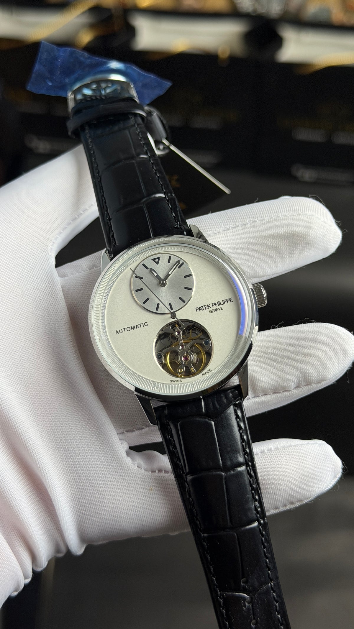 Silver with White Dial.