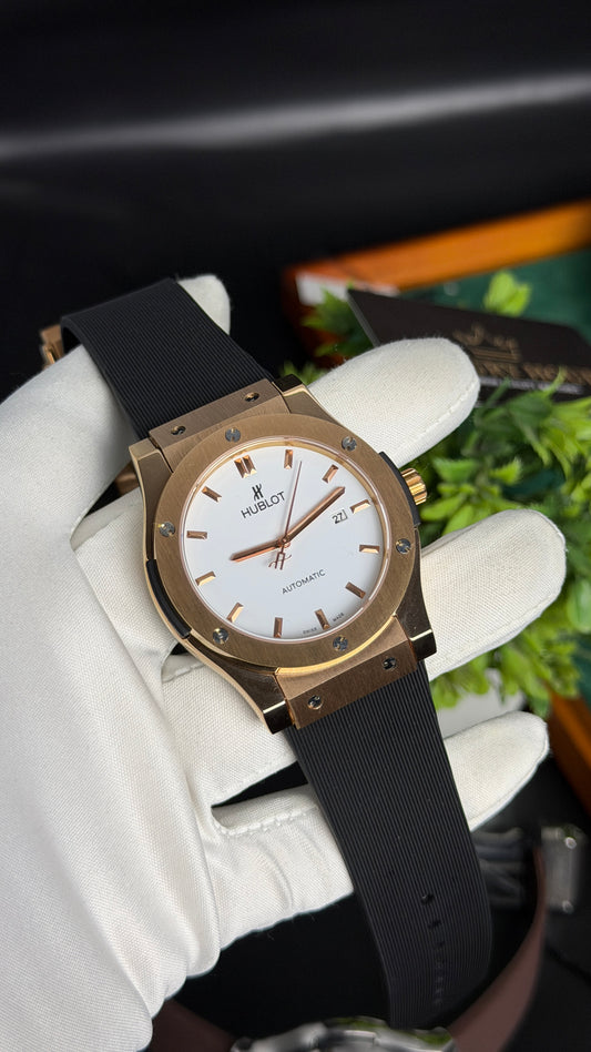 Rose Gold with White Dial