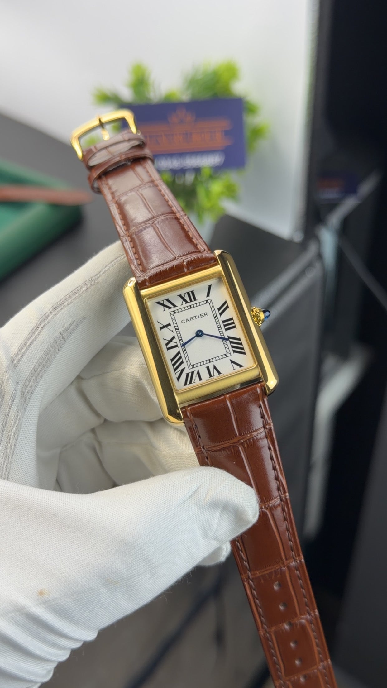 Yellow Gold with brown strap🔥