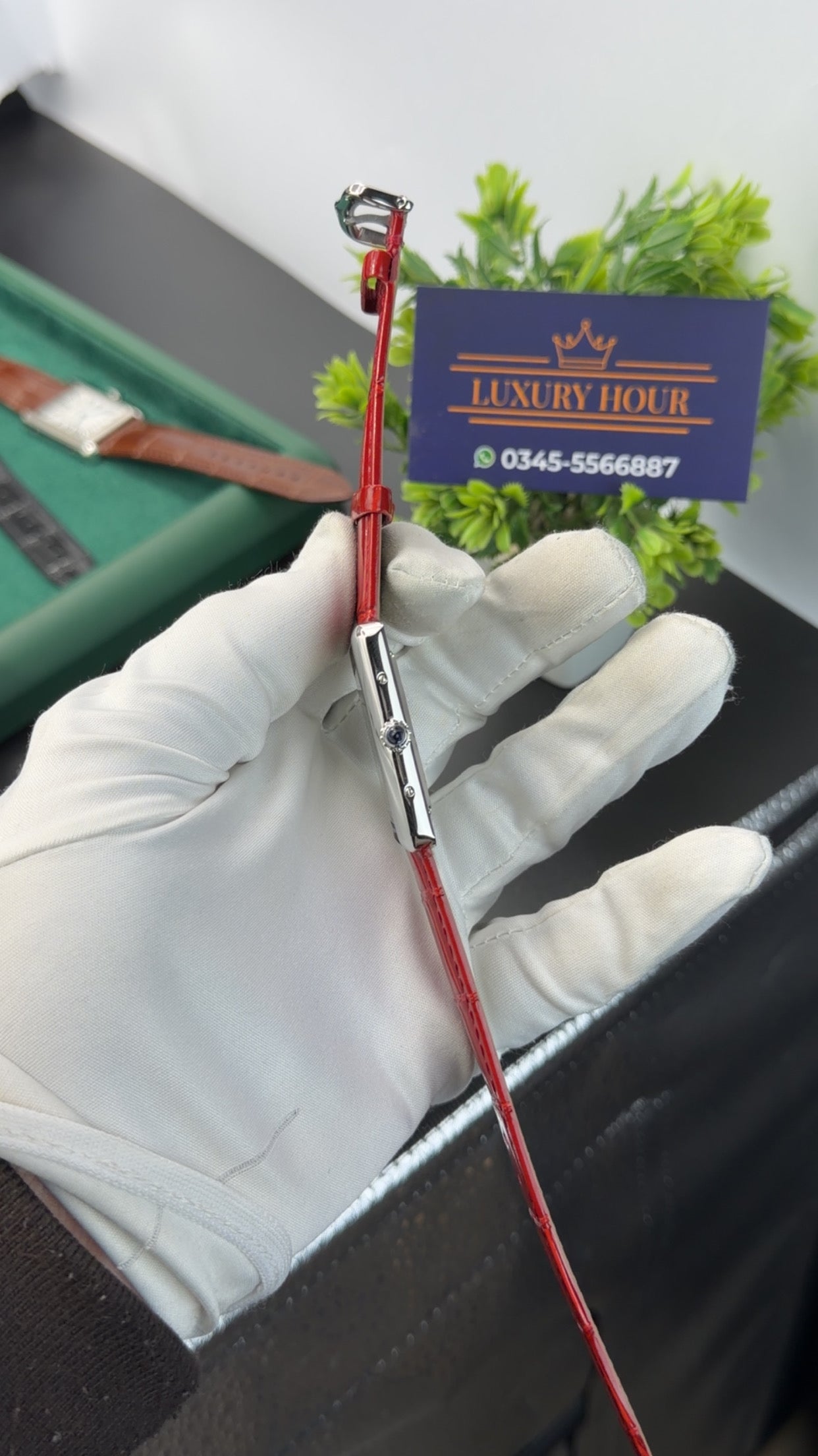 Silver with red strap🔥