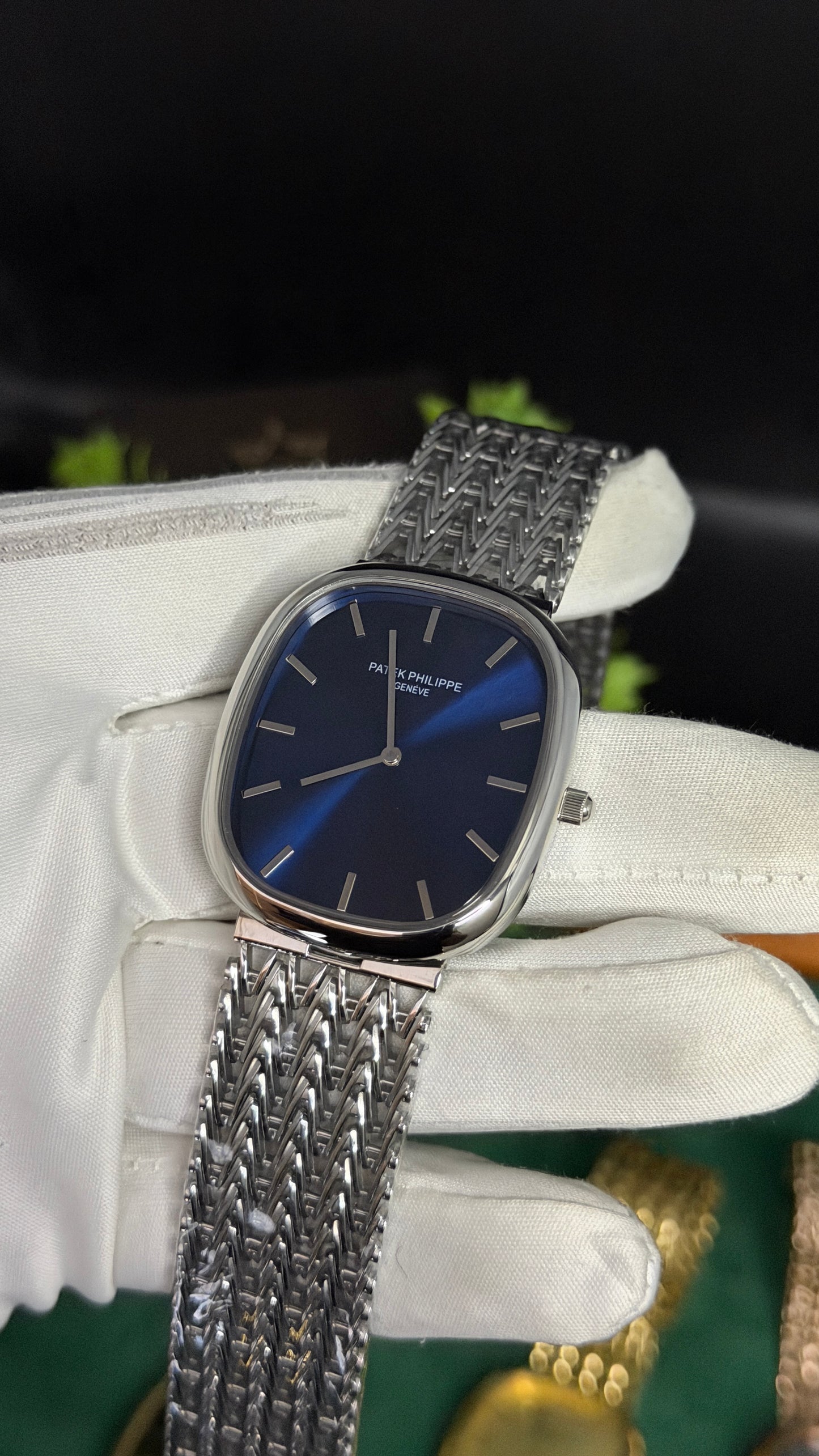 Silver with Blue Dial (M NO:201)