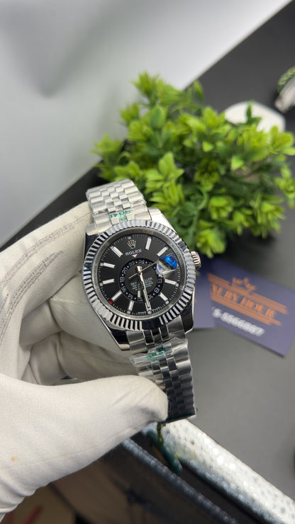 Silver with Black dial🔥