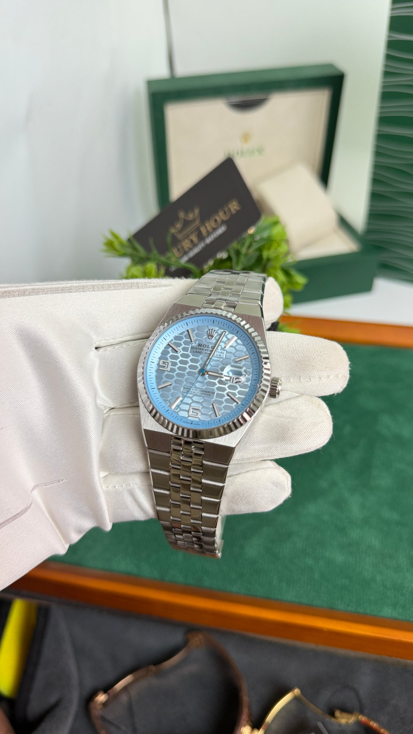 Silver with Sky Blue Dial🔥