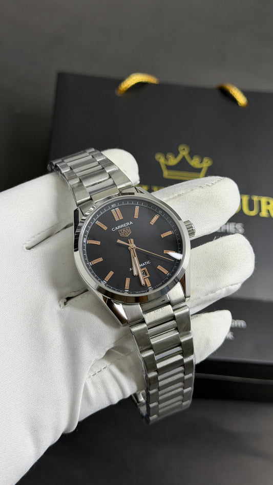 Silver with Black Dial.