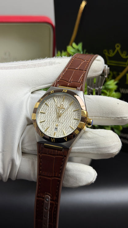 Silver with White Dial.
