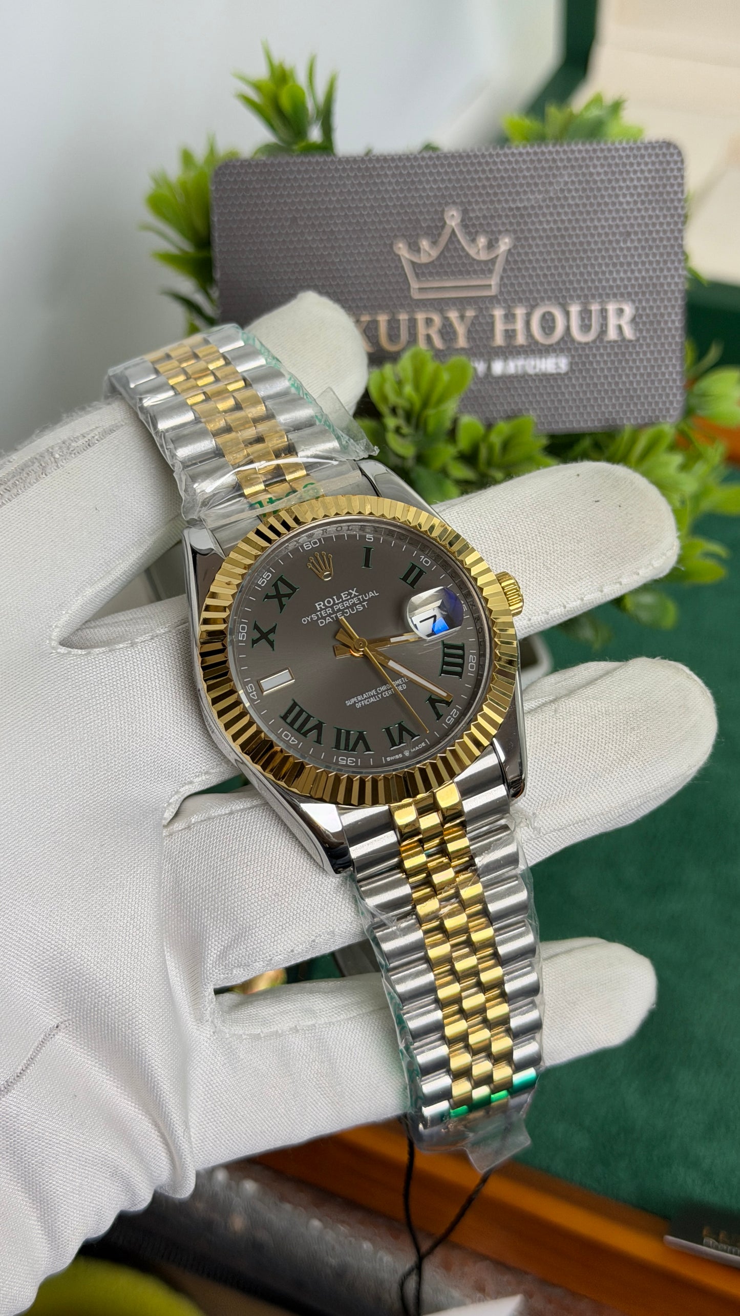 Yellow Gold Two Tone with Grey Dial🔥