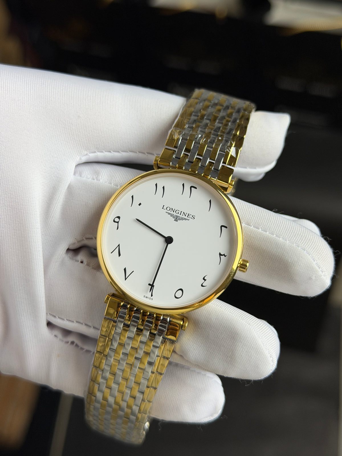 Yellow Gold Two Tone with White Dial.