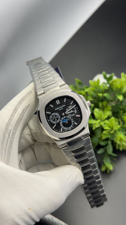 Silver with black dial🔥