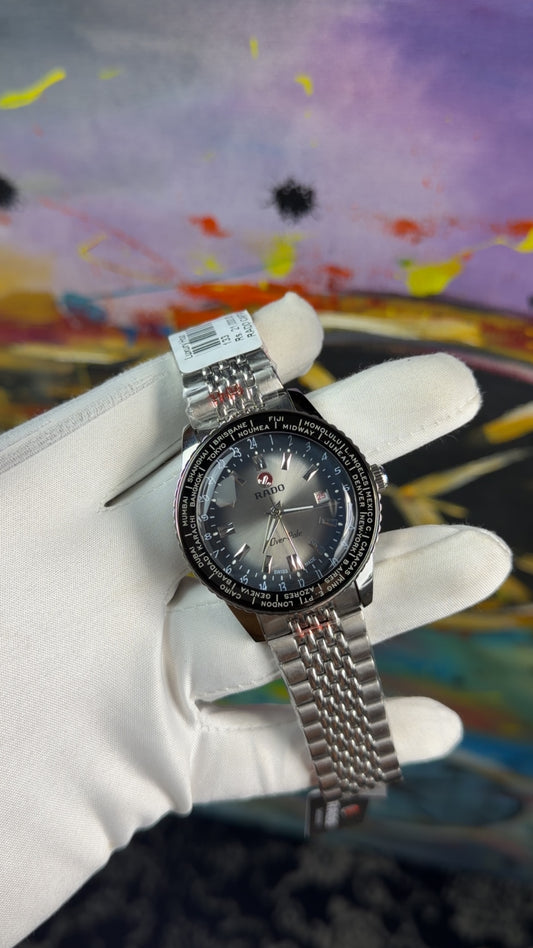 Silver with grey dial🔥