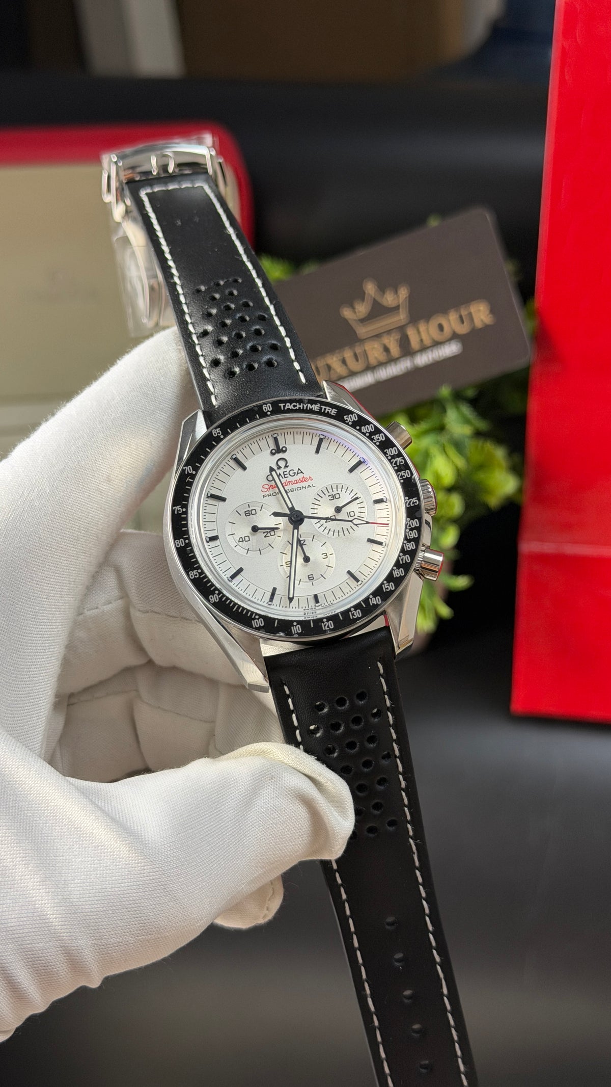 Silver with White Dial.