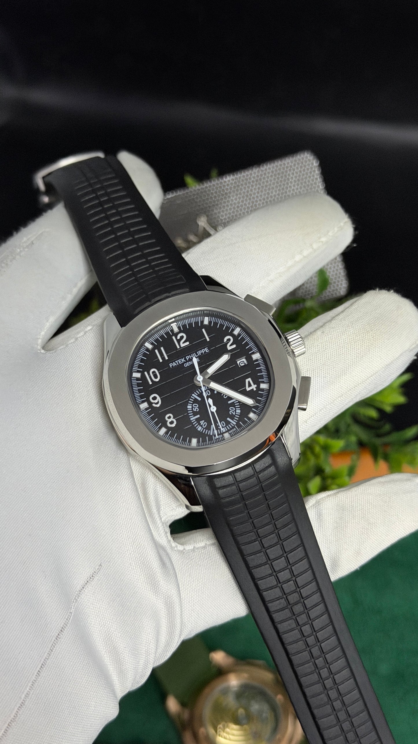 Silver with Black Dial