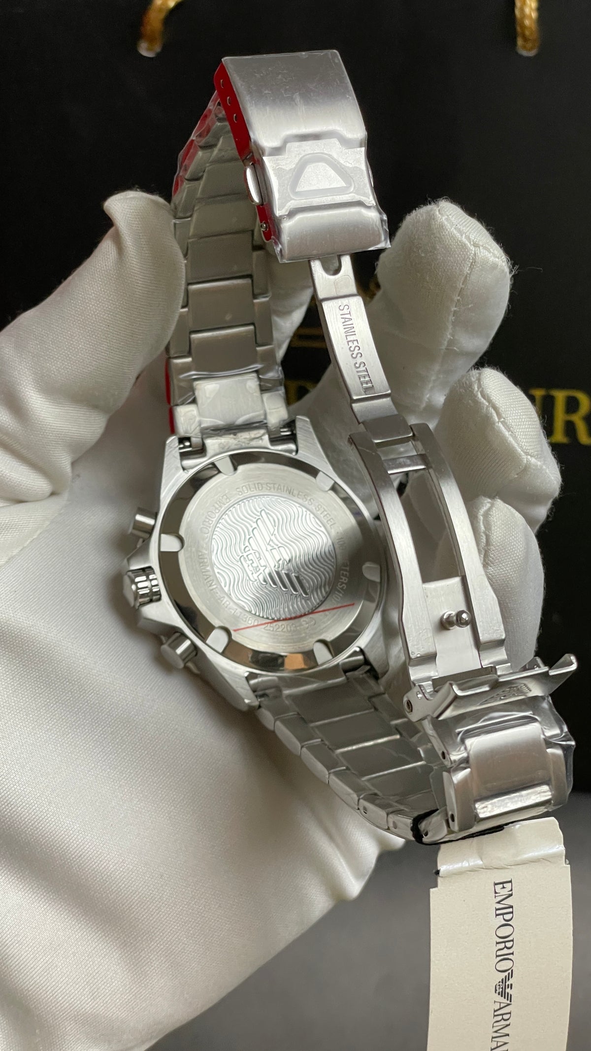 Silver with Black Dial.