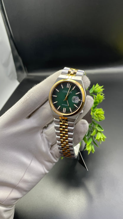 Yellow Gold Two Tone with Green Dial🔥