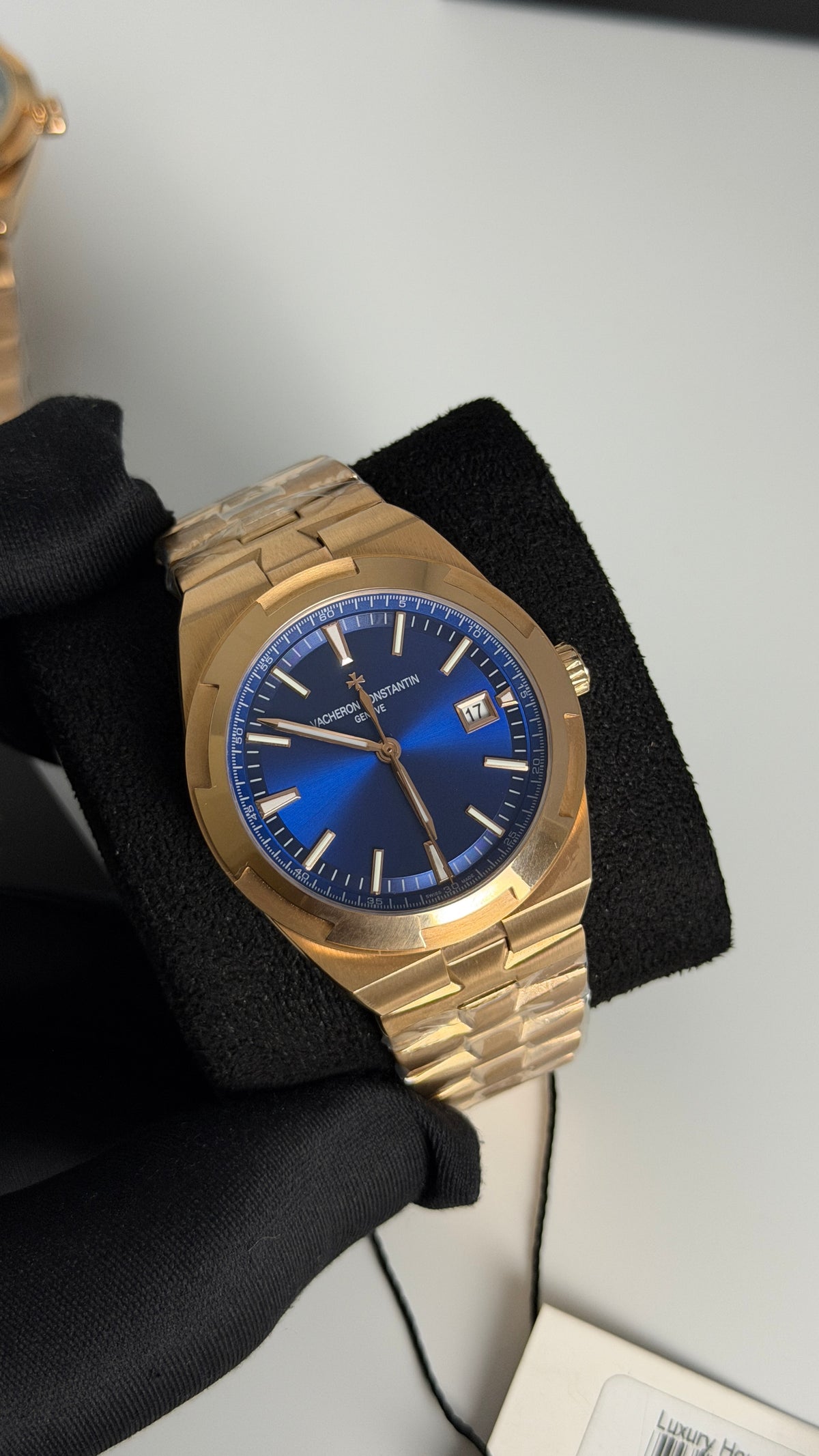 Rose Gold with Aqua Dial.