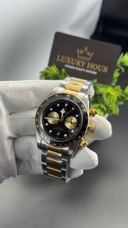 Yellow Gold two tone with Black dial🔥