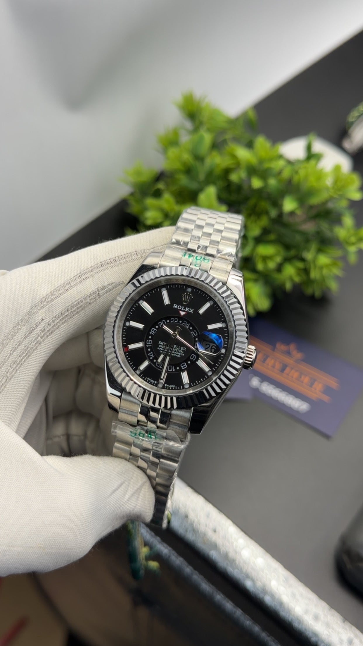 Silver with Black dial🔥