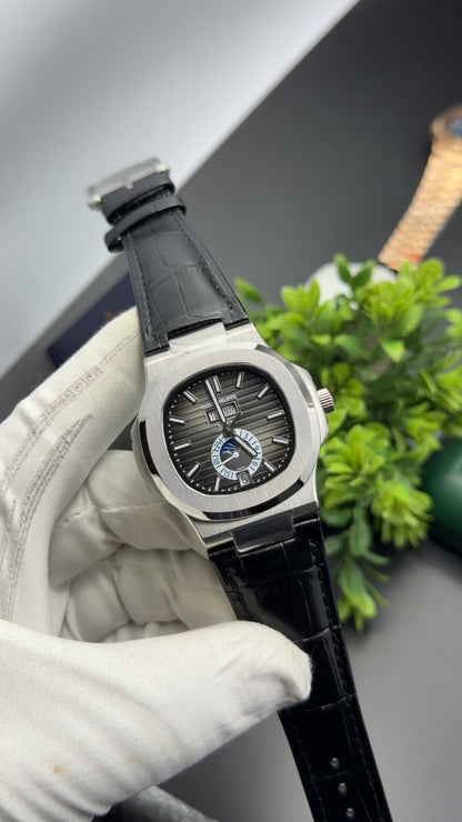 Silver with black dial🔥