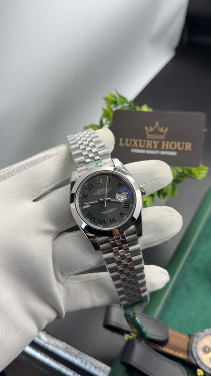 Silver with black dial🔥