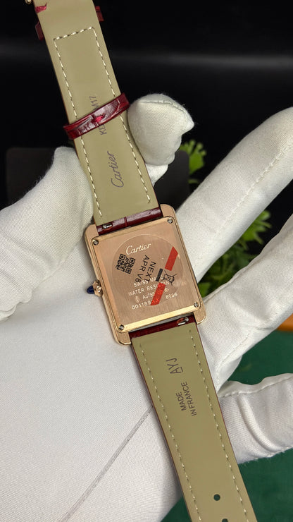 Rose Gold with Maroon Dial (M No:183)—36mm