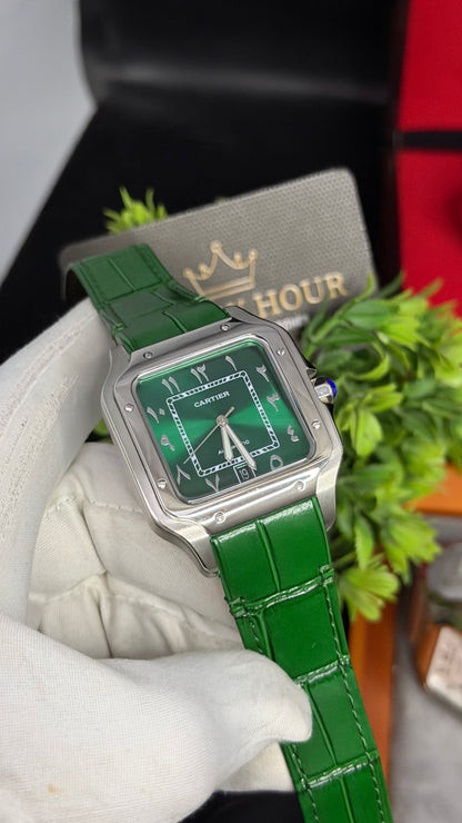 Silver with Green Dial🔥