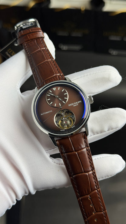Silver with Chocolate Dial.