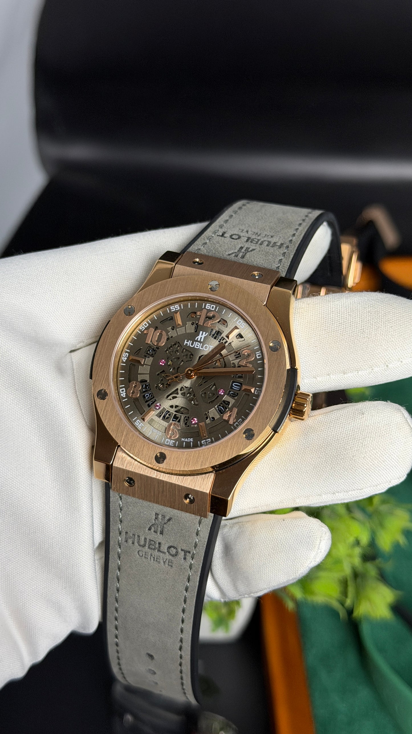 Rose Gold with Grey Dial
