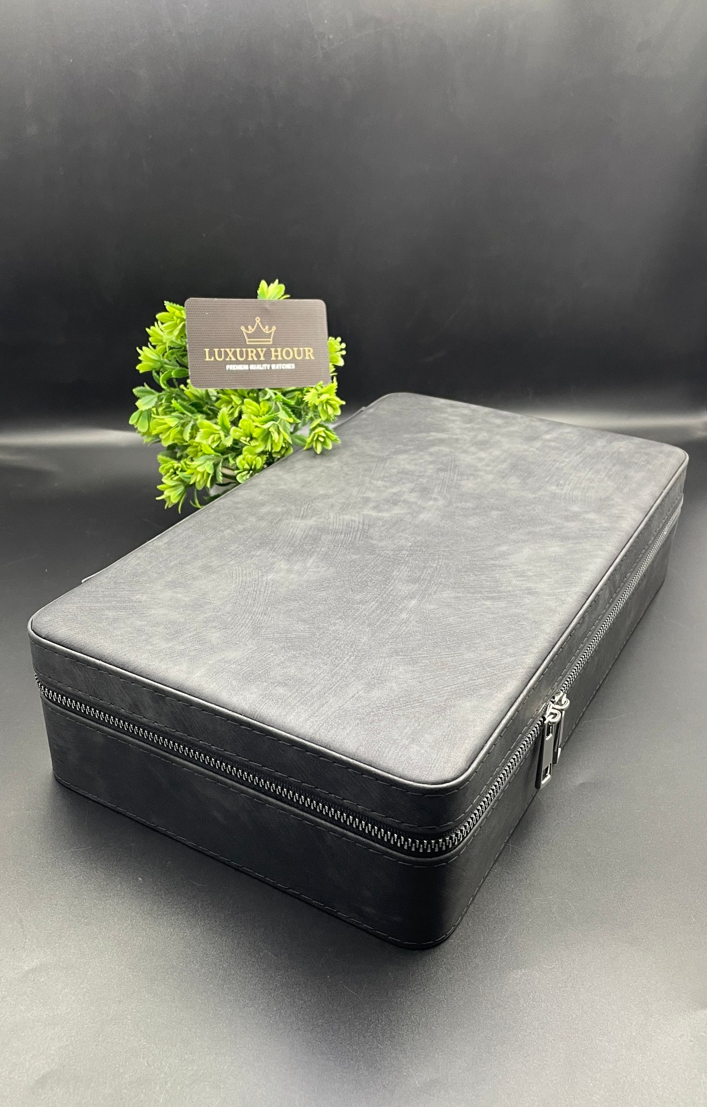 Black Zipper Watch Case