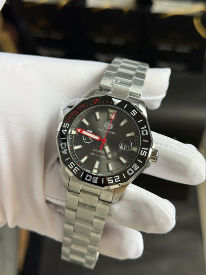 Silver with Black Dial.