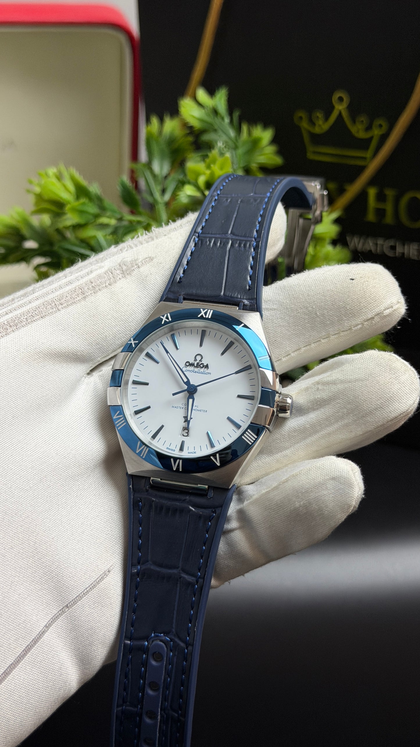 Silver with White Dial.