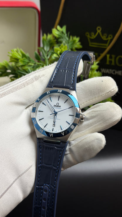 Silver with White Dial.