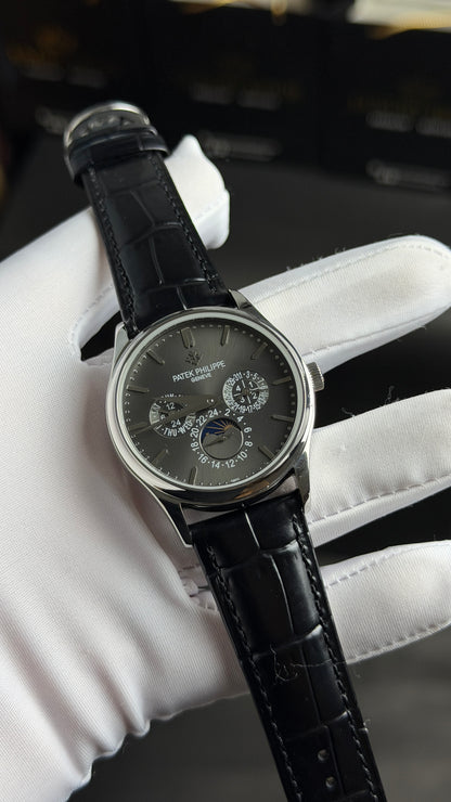 Silver with Black Dial.